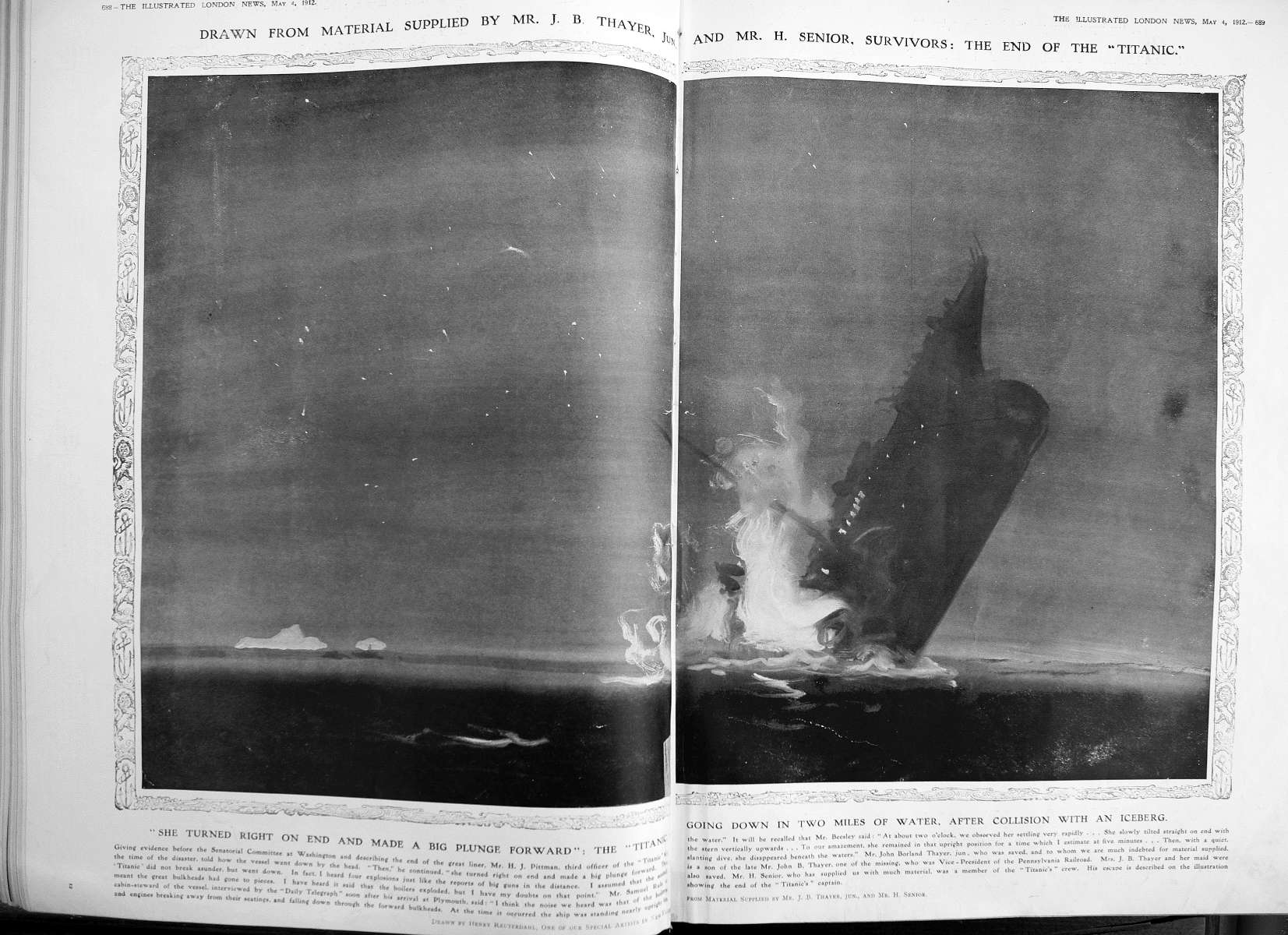 Titanic going down